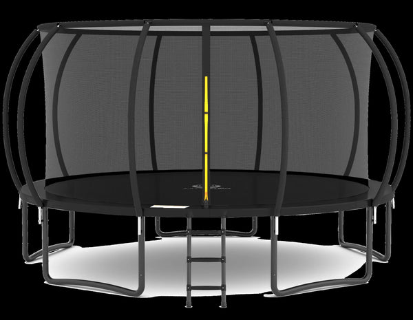 16FT Trampoline with Enclosure & Double Color Pad, ASTM Certified, 4-Leg Stability