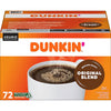 Dunkin’ Donuts Original Blend Coffee K-Cups, 72 Count, Keurig Compatible