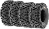 Set of 4 ATV/UTV off-road tires, 25x8-12 front and 25x10-12 rear, 6 PR, tubeless A033