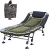 Camping Cots for Adults 330Lbs with Carry Bag, Heavy Duty Folding Bed with Soft Padded Cushion, Portable Military Cot for Hunting, 180° Adjustable Reclining Outdoor Lounger