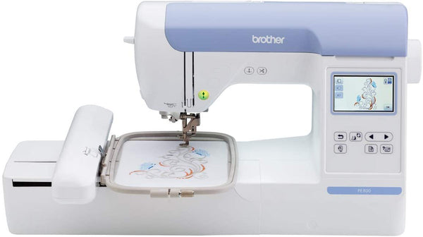 PE800 Computerized Embroidery Machine, 5′′x7′′ Area, LCD Screen, 138 Designs, 11 Fonts, USB Port