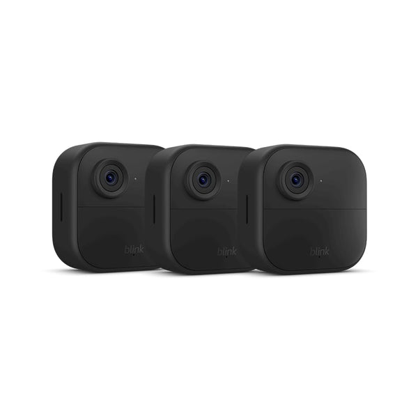 Blink Outdoor 4 Smart Security Camera (4th Gen) – Wire-Free, 1080p HD, 2-Year Battery, Night Vision, Alexa Compatible, 3-Pack