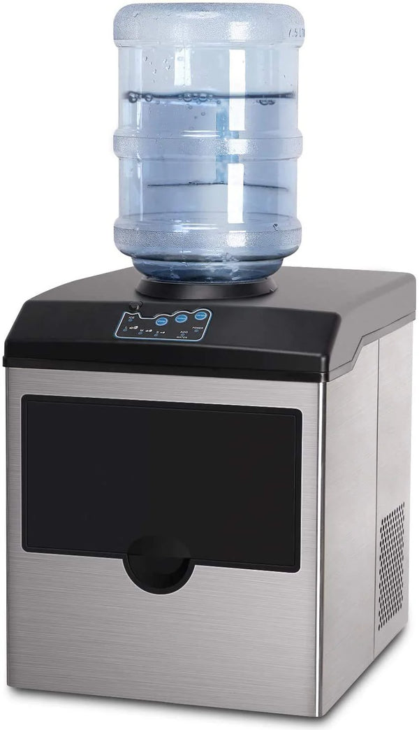 Ice Maker with Water Dispenser -Ice Cubes ready in 8 Minutes with Ice Scoop