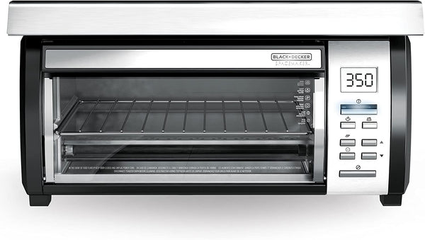 BLACK+DECKER Spacemaker Under-Counter Toaster Oven, Black/Stainless Steel, TROS1000D
