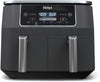 DZ201 Foodi 8 Quart 6-in-1 DualZone 2-Basket Air Fryer with 2 Independent Frying Baskets, Match Cook & Smart Finish to Roast, Broil, Dehydrate & More for Quick, Easy Meals, Grey