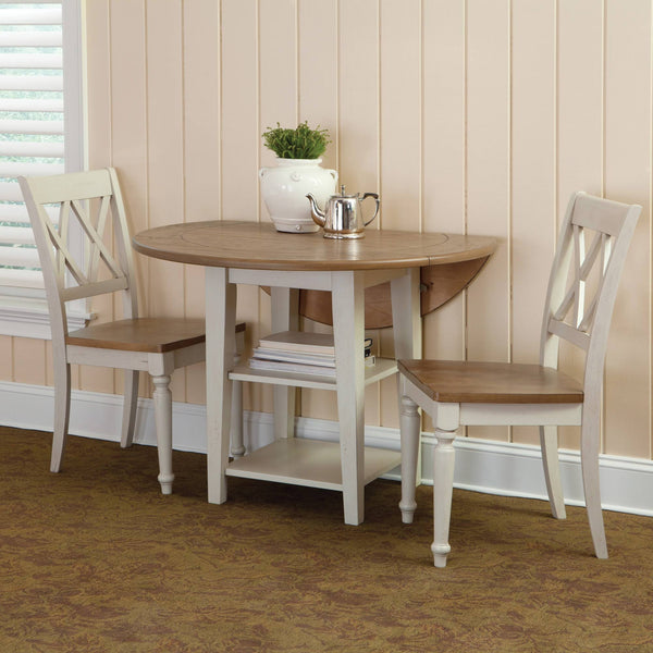 Liberty Furniture Al Fresco III 3-Piece Drop Leaf Dining Set, Rustic Driftwood Finish, Transitional Style