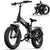 TST Electric Bike, 4.0 Fat Tire Foldable Ebike, 48V 13Ah Battery, 750W Electric Commuter Bicycle with LCD, 20" One-Step Folding Electric City Bike for Men Women, Black