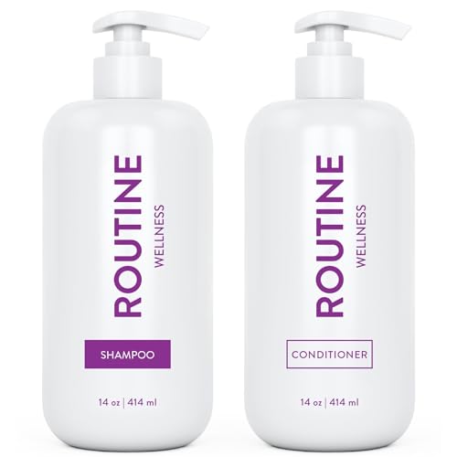 2025 Shampoo and Conditioner Set for Stronger Hair – Vegan Clinically Tested Biotin Shampoo with Nourishing Oils and Vitamins – Rose Hips 14oz (Pack of 2)