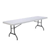 8-Foot Commercial Grade Folding Table, White Granite (22980)