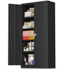 72 Black Storage Cabinet with Doors