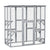 PawHut Wooden Catio Enclosure with Weather Protection, 6 Platforms, Outdoor, Large, 71" x 38.5" x 71"