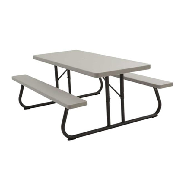 6 Foot Folding Picnic Table, Putty, 22119