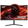 24′′ Curved Gaming Monitor, FHD 1080P, 180Hz, VA Panel, AMD FreeSync, Low Blue Light, HDMI/DP Ports, Black