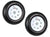 2-pack trailer tires on rim ST205/75D15 205/75 D 15 inch LRC 5-hole white spokes 1