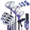 Ultimate Women’s Complete Golf Club Set Golf Club Package Set w/ Rain Hood, Right Hand Purple