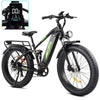 1000W 48V Electric Bike for Adults – 26-in Fat Tire Full-Suspension E-Bike – 17.5Ah Battery – 7-Speed – Up to 28MPH – UL Certified