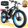 5000W (Peak) Electric-Bike for Adults, 60V 25AH Battery Electric Motorcycle, Dual-Motor-Ebike 50MPH Ebike, 26*4.0 Fat Tire Electric-Bicycle, AWD 21-Speed Mountain Bike for All-Road UL 2849