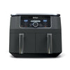 Foodi 8 qt 2-Basket Air Fryer, Black - DualZone Technology, Smart Finish