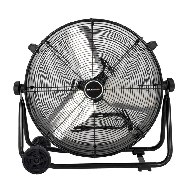 24 Inch High Velocity Drum Floor Fan. Industrial. 3-Speed. Adjustable Tilt