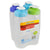 Rubbermaid Refill Reuse 20oz Chug Water Bottles 4-Pack, Leak-Proof, Easy-Grip, Blue/Green Lids